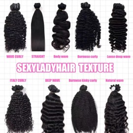 14a Grade Human Hair Bundles Bone Straight Original Burmese Curly Human Hair Wigs Bundles Supplierstyle: 1, color: 1 bundle, Stretched Length: 12 inches