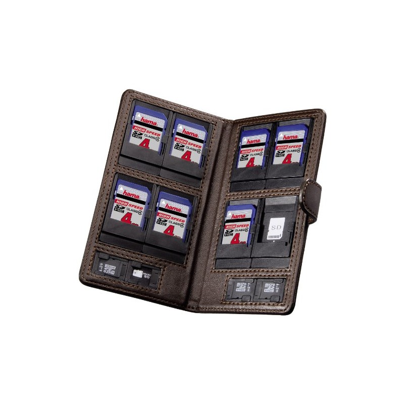 Hama Vegas Memory Card Case for SD/microSD Brown Size M