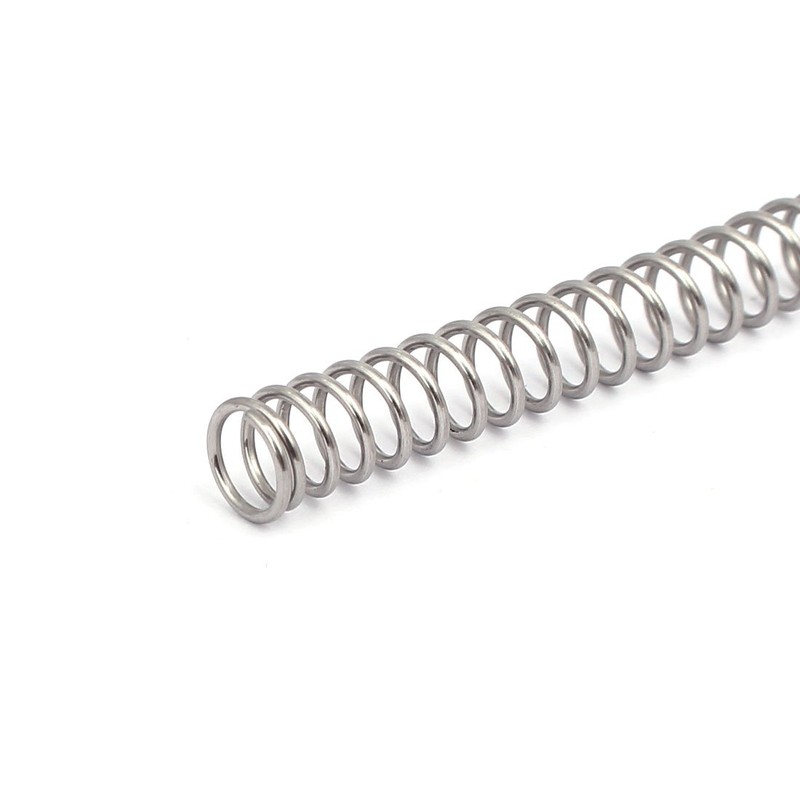 sourcingmap 0.8mmx7mmx305mm 304 Stainless Steel Compression Springs Silver Tone 2pcs