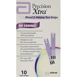 Precision Xtra Blood Ketone Test Strips - 10 ea - In Box