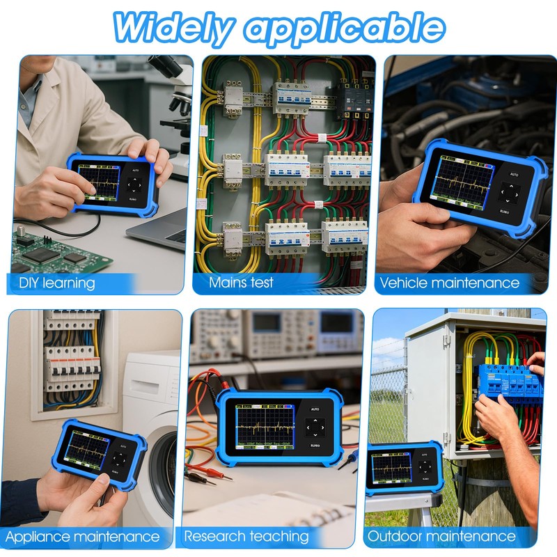 Handheld Oscilloscope Beginner, AIOMEST Mini Osciloscopio with 1MHz Bandwidth 8.33MSa/s,