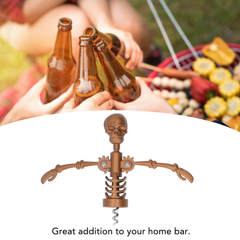 Skull Head Corkscrew Wine Bottle Opener Wine Opener for Birthdays