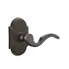 Emtek Privacy Set, Style 8 Rosette, Cortina Lever, Oil Rubbed