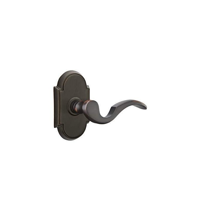 Emtek Privacy Set, Style 8 Rosette, Cortina Lever, Oil Rubbed