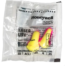 Howard Leight Laser Lite Soft Foam Earplugs - 35dB SNR - Ideal for Sleeping, Travel, Learning, Working and Loud Noises - 20 Pairs