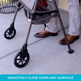 Stander Replacement Ski Glides, Compatible with Stander's Wonder-Walker and Wonder-Walker-Plus, Black, 10-Pack