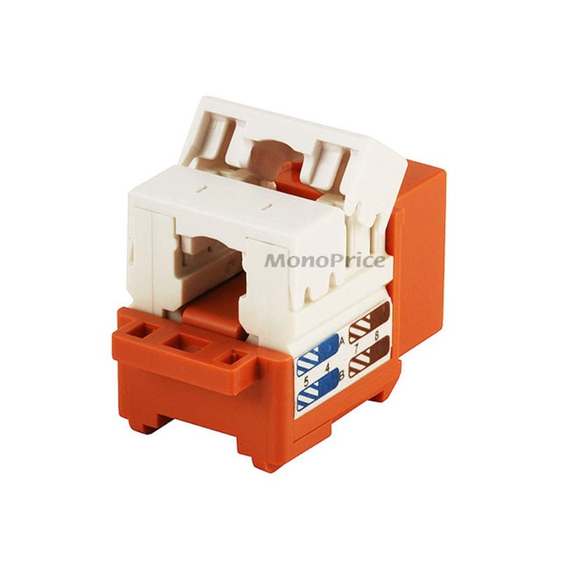 Monoprice Cat6�Punch Down Keystone Jack - Orange