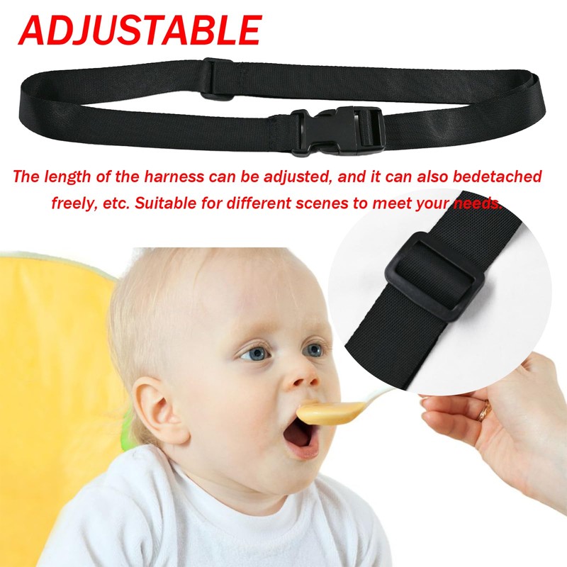 Adjustable Strap Child Harness Portable High Chair for Toddler, Safe