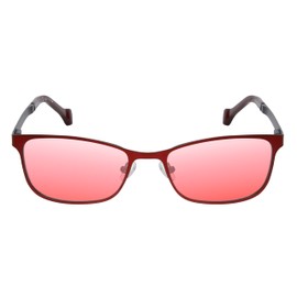 Calabria Carmen Pink Tint FL-41 Reading Glasses +0.00 Ruby Red Black Women Blue Light Sensitivity Glasses FL41 Readers