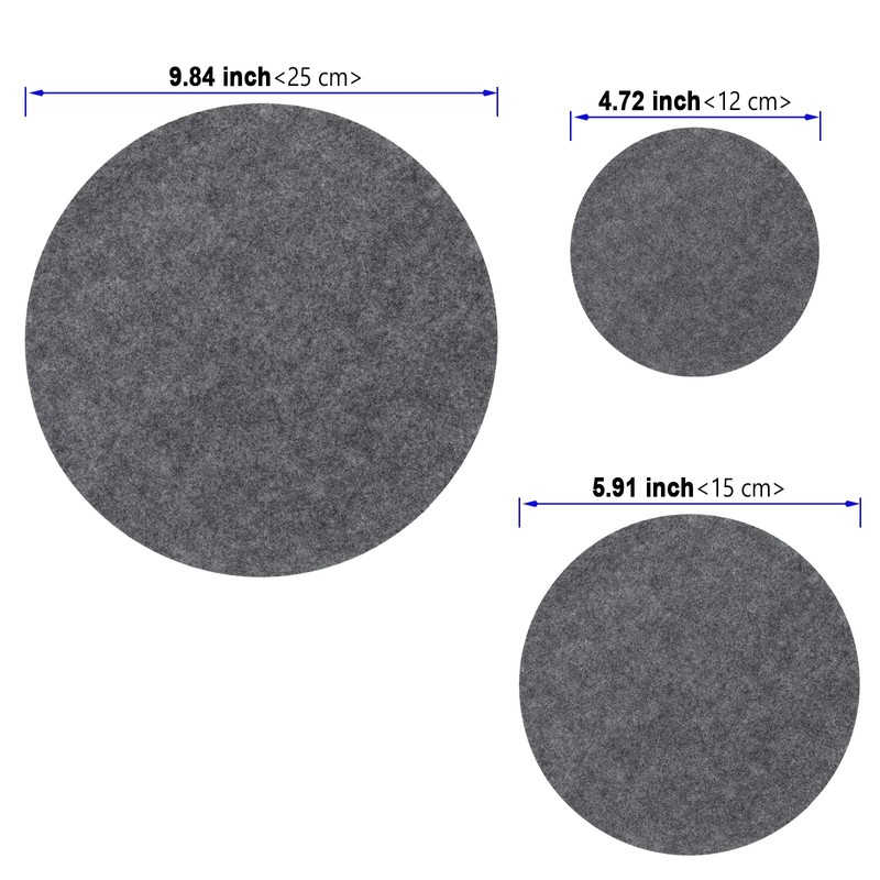 PUCSIQ Round Felt Pan Protectors for Dishes, Kitchens, Pots and