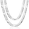 Aka Gioielli® - Figaro Chain 9 mm 925 Sterling Silver