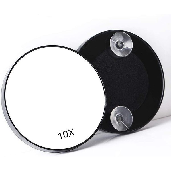 LYPER 10X Magnifying Mirror Bathroom Mirror, 8.8cm Makeup Beauty Mirror Glass Cosmetics Mirror Round Mirror with Suction Cups for Makeup, Shaving, Tweezing, Blackhead/Blemish Removal