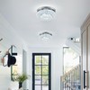 HongnuoFc 12 Inch Crystal Chandelier LED Ceiling Light 2 Tier