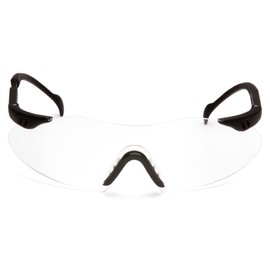 Pyramex Intrepid Safety Eyewear, Clear Lens with Black Frame