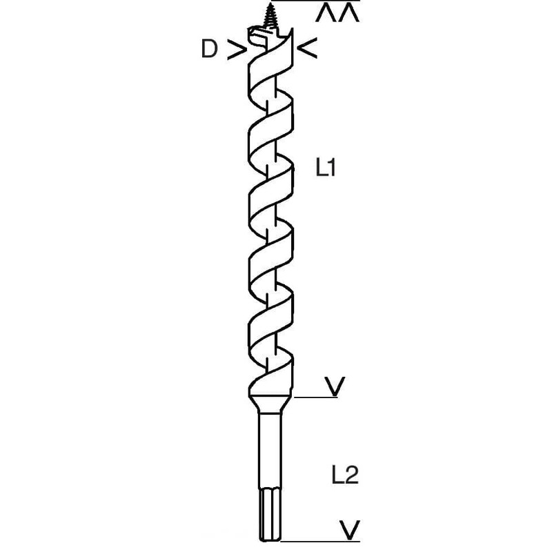 Bosch 2608585702 15 x 100 x 160 mm Auger Bit-Hex