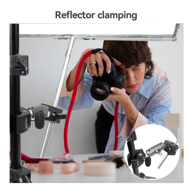 TELESIN Double Clamp Mount Bicycle and Motorcycle Mount for GoPro