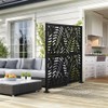 3'x6' Sanibel Decorative Screen, Black