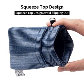 Face Shadow Double Glasses Case Soft Sunglasses Case Squeeze Top with Cleaning Cloth Spectacles Pouch Ultra Light and Portable for Women Men