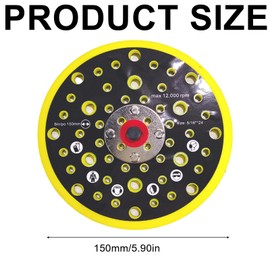 6 Inch Grinder Backing Plate Replacement Plate Grinder Base, 52 Holes 150 mm for Polishing Grinding, Sanding Disc for Eccentric Sander, Sanding Disc for Mirka Ceros Deros Sanding Polishing Disc