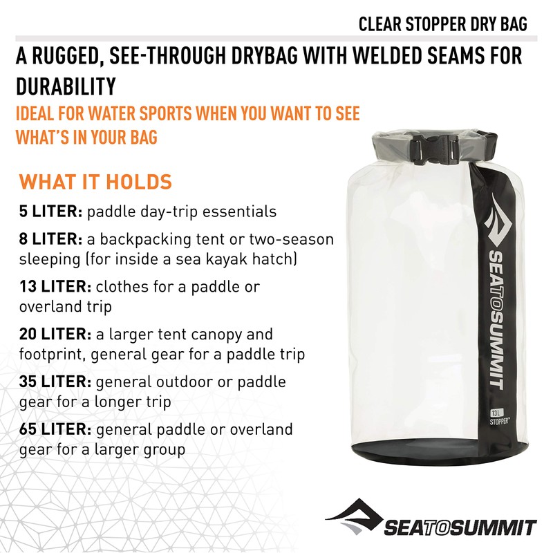 Sea to Summit Clear Stopper Dry Bag – Clear Waterproof