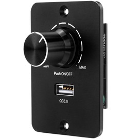 RGBZONE RV 12-24V Dimmer Switch, RV Light Dimmer, PWM Dimming Switch with USB Charging Ports for Boat Camper Trailer Van Truck Cars, Works with LED Light Fixture, Halogen, Incandescent, Strip Lights
