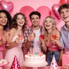 12PCS Love Word-Shaped Plastic Drinking Straws for Bachelorette Decor