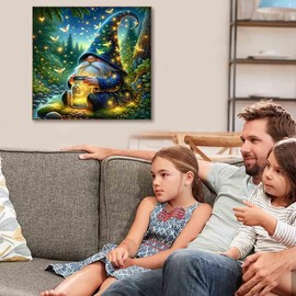 3 Pack Gnome Stamped Cross Stitch Kits for Adults - Embroidery Kits for Beginners Adults,11 CT Patterns Dimensions Counted Cross Stitch Kits for Adults Arts Craft 12x12 inch