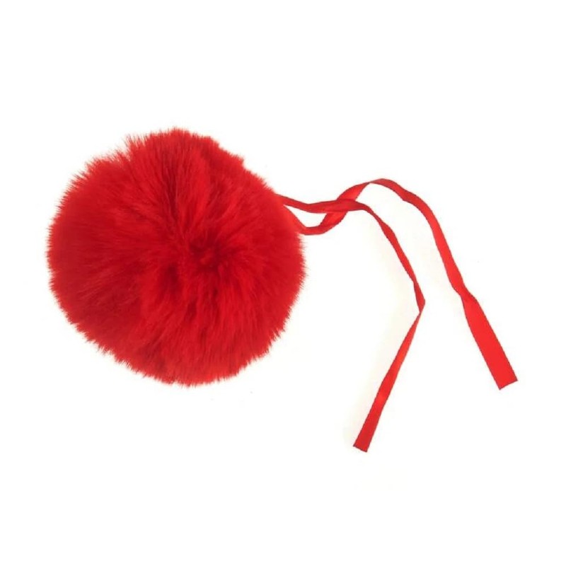 Trimits Faux Fur Pom Pom Large 11cm Assorted Colours Red