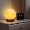 Table Lamp Salt Crystal Salt Crystal Lamp Wooden Base Table