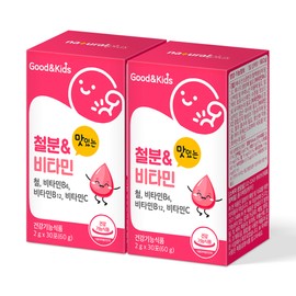 Good & Kids Delicious Iron Vitamins for Infants, Children, Elementary School Students, 2 Months' Worth / 굿앤키즈 맛있는 철분 비타민 키즈 유아 아이 초등학생 아기 2개월분