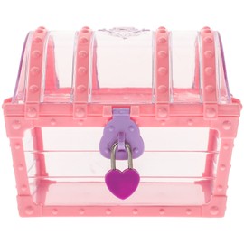 jojofuny 1 Set of Girls Treasure Chest Box, Girlish Storage Box, Kids Jewelry Box, Treasure Chest Clear Trinket Jewelry Box Box Pretend Play Organizer Girl Cosmetic Case