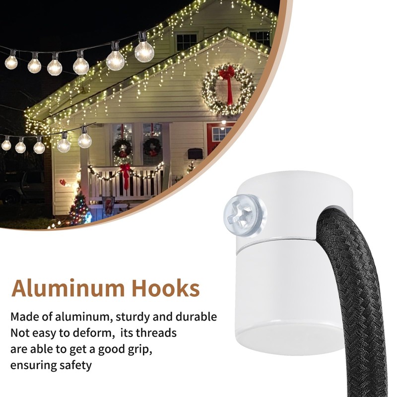Adcssynd 6 Pack Upgrade Version Ceiling Hooks for Hanging Lights,