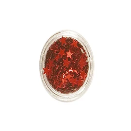 Cosmetic Glitter Stars for use on the face - Red