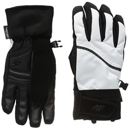 4F Women's Ski Gloves RED004 Jeans, White, M, White