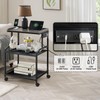 Lauren&Harold 34'' Printer Stand with Storage 3-Tier Printer Table with