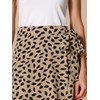 Allegra K Women's Printed Midi Skirt Tie Front with Slit