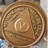 RecoveryChip Engravable 8 Month AA Medallion Large 1.5" Heavy Premium