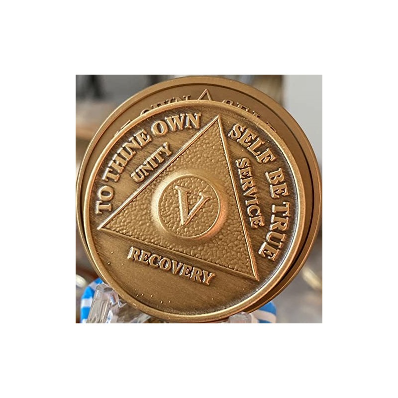 RecoveryChip Engravable 8 Month AA Medallion Large 1.5" Heavy Premium