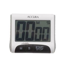 ACCURA ACC5013WH Digital Kitchen Timer 99 Minute 59 Seconds - White