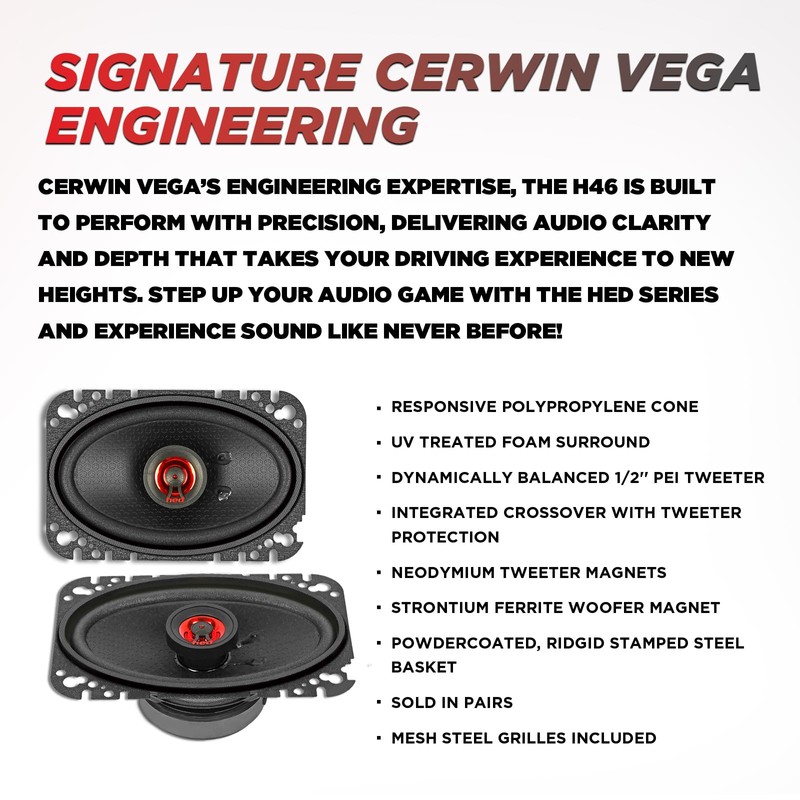 Cerwin Vega HED 2025 Edition Coaxial Speaker – 4” x