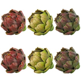Sufeasdf 6Pcs Large Colorful Artificial Artichoke Fake Vegetables - Faux Artichokes for Wedding, Party, Home, Kitchen, Table Decorations