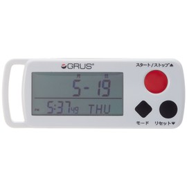 ハタチ(HATACHI) (グルス)GRUS 歩幅・心拍計測 歩数計 時計機能付 GRS002-01 WH6225