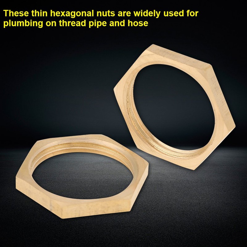 40pcs Brass Hex Lock Nuts G1/8 G1/4 G3/8 G1/2 G3/4