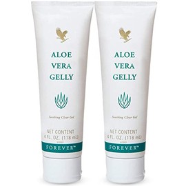 Forever Living Aloe Vera Gelly 100% Stabilized Aloe Vera Gel (2 Pack),4 Fl. Oz.