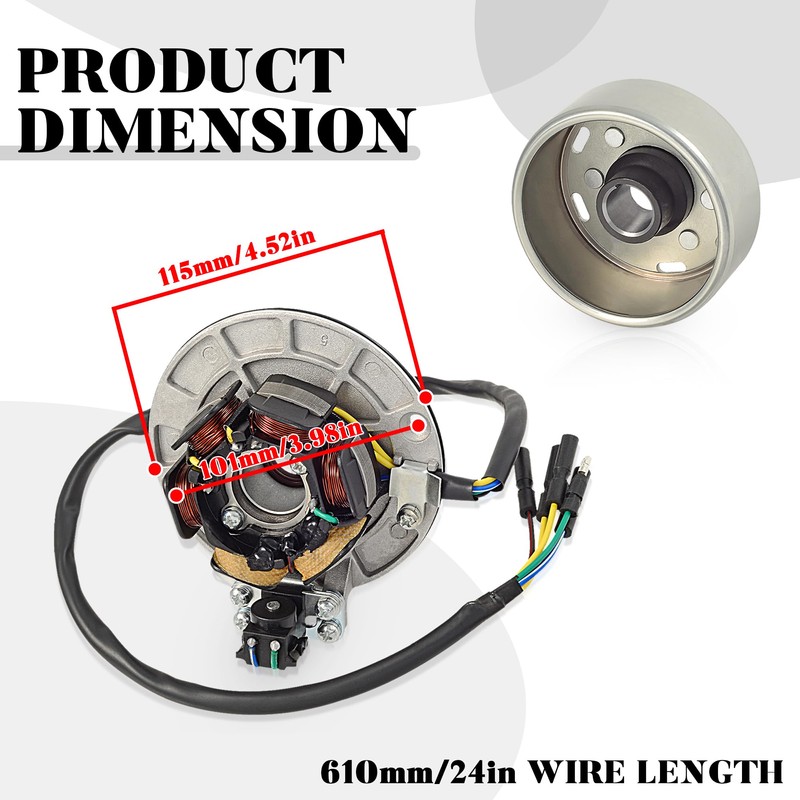 YX Stator 6 Coil Ignition Magneto Stator with Flywheel Rotor