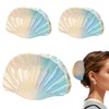GXGM Haarspangen mit ausgehöhlten Muscheln in Farbverlaufsfarbe für Damen und