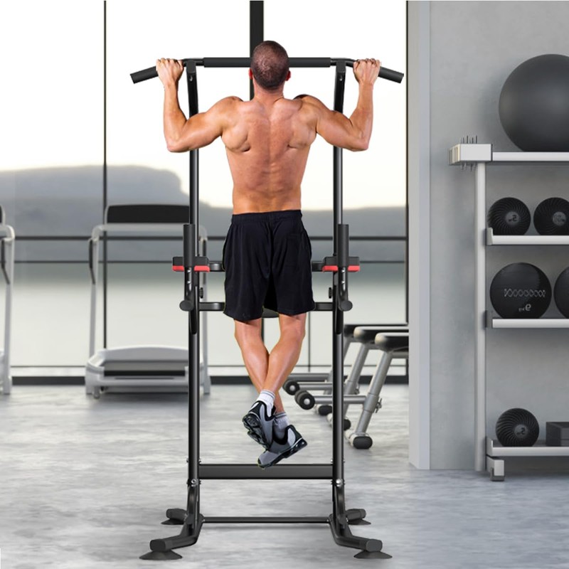 Joppoint Pull Up Bar Station, Adjustable Multifunction Power Tower Dip