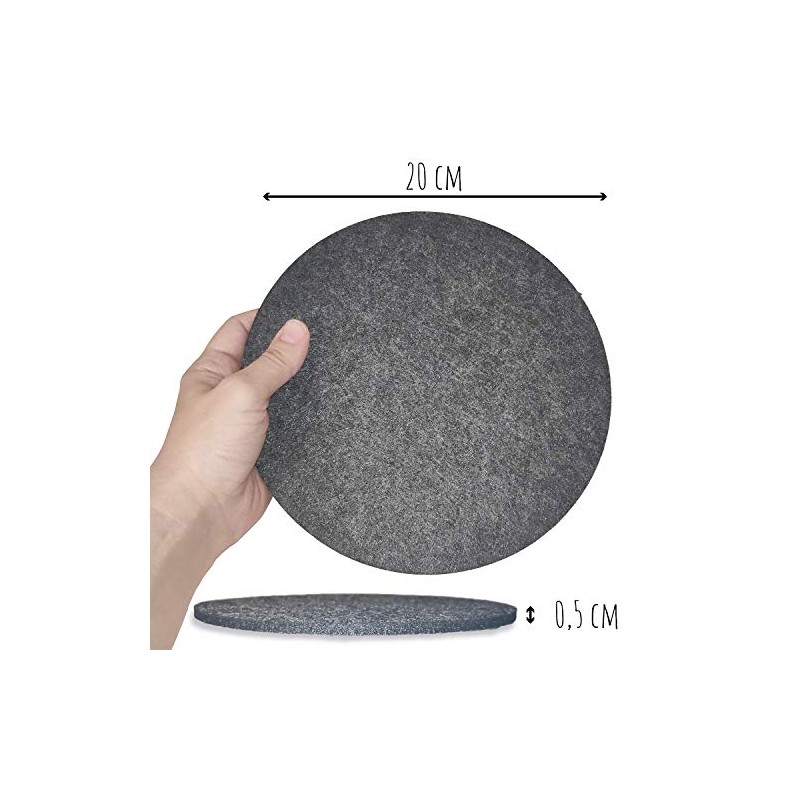 Felt Coasters, Round Table Coasters for Pots, Pans, Plates, Glasses,