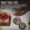 RYUKENLM Memento Mori Coin 3D Skull Challenge Coins Daily Stoic