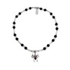 Punk Star Pendant Baroque Pearl Necklace for Women Asymmetric Black